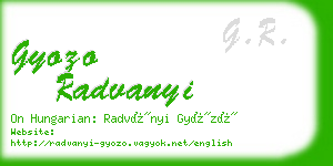 gyozo radvanyi business card